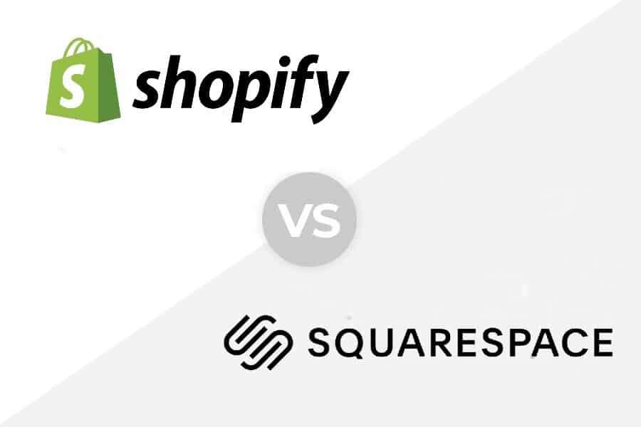 Shopify and Squarespace logos