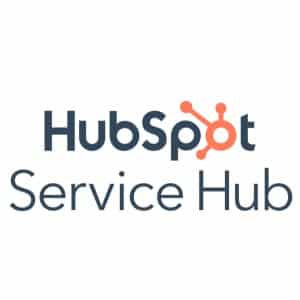 中心Spot Service Hub logo that links to the Hubspot Service Hub homepage in a new tab.