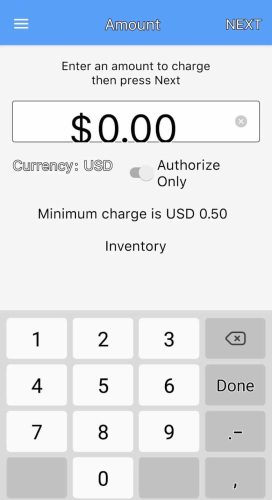 ChargeStripe takes you straight from login to the checkout page.