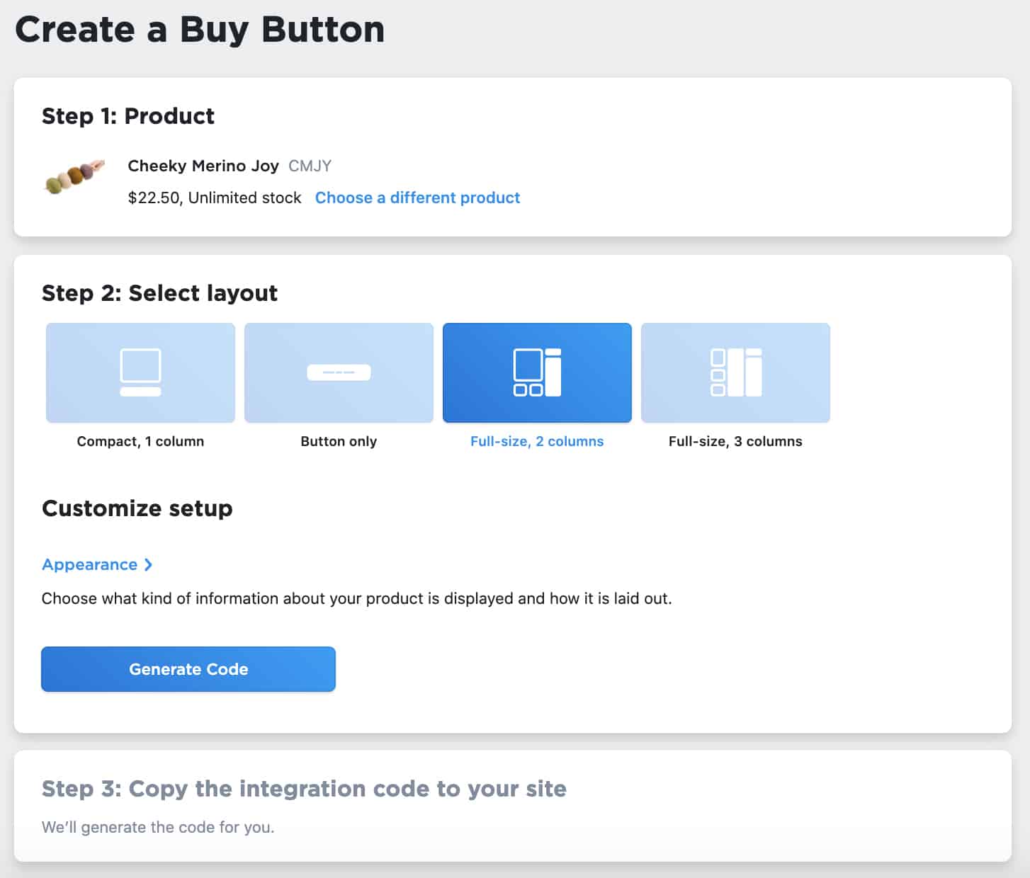 Ecwid立即购买按钮可以添加到网页或产品。