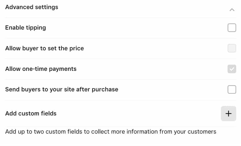 Adding more settings such as tipping custom fields and order confirmation pages.