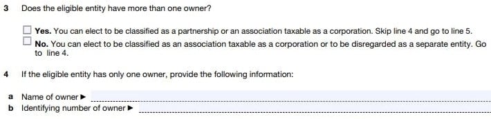 Questions 3 and 4 ask about owner information.