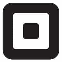 Square logo that links to the Square homepage in a new tab.