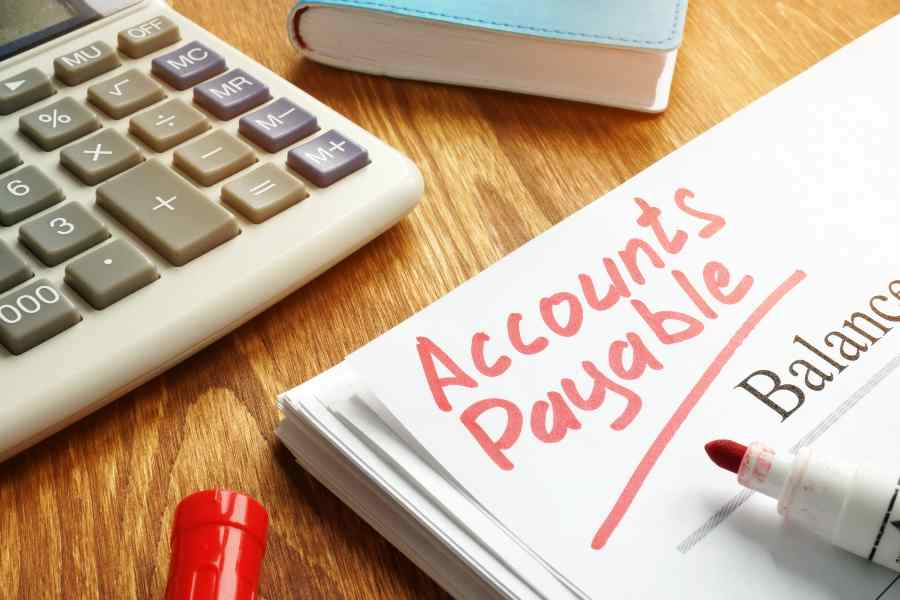 Account Payables wriiten on top of a document.