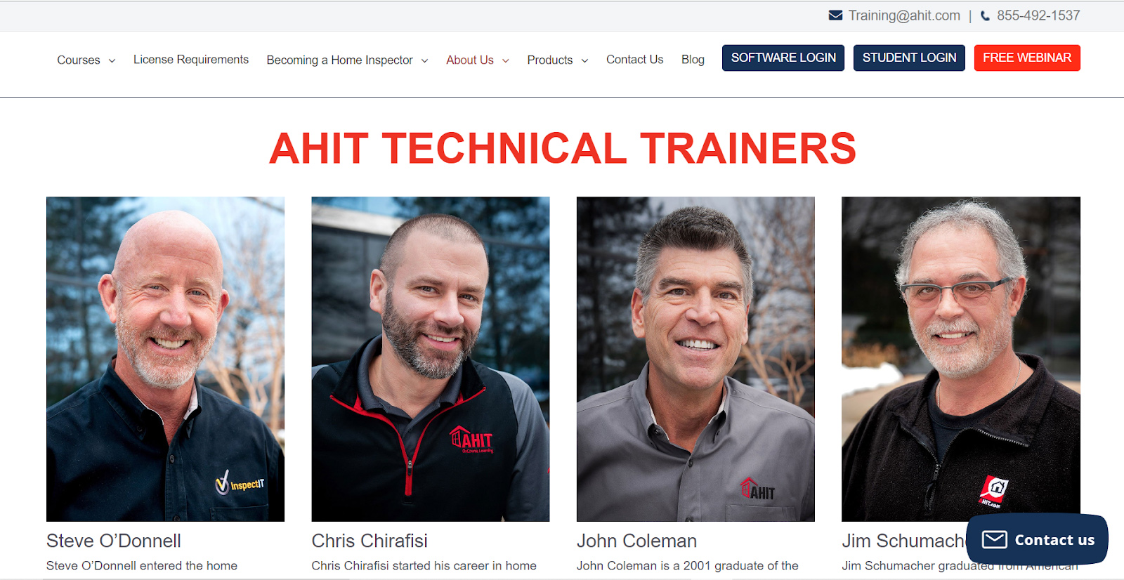AHIT技术培训人员名单。