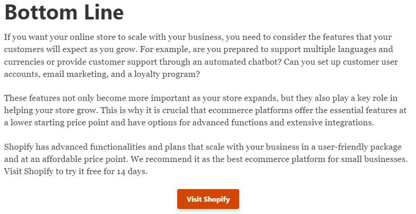 显示底线与橙色按钮，说“访问Shopify”。