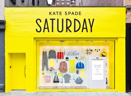 周六展示零售品牌Kate Spade。
