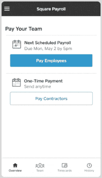 Square Payroll通过台式电脑、笔记本电脑或移动设备处理员工支付。