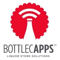 在一个新标签中链接到Bottlecapps主页的Bottlecapps标志。