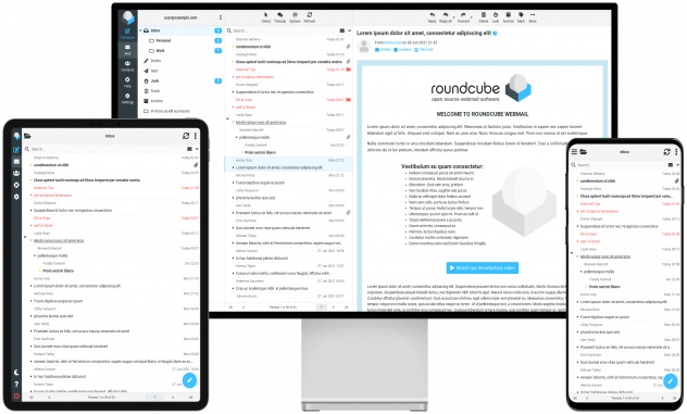 Bluehost webmail接口上的Roundcube开源的基于web的电子邮件。