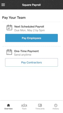 Square工资单自动从Square pos中提取员工工时。