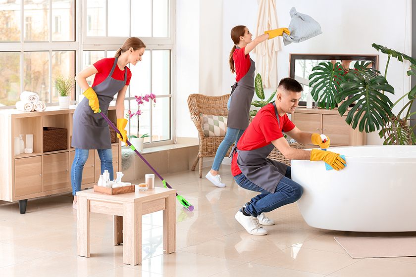 Professional home cleaners make moving easier.