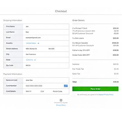 Square allow you to make use of a virtual terminal to accept payments.