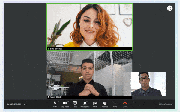 Switching a video meeting between mobile and desktop app