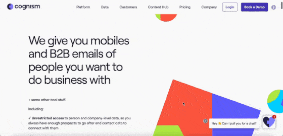 HubSpot example of a website with animations and parallax scrolling