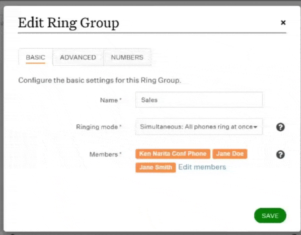 A short demo showing how to configure a ring group in Ooma Office.