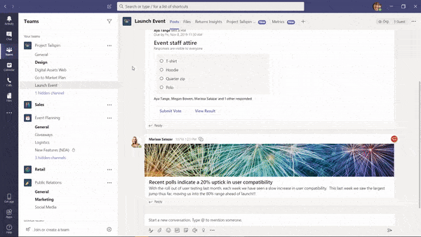 User clicking on the pop-out chat feature in the Microsoft Teams dashboard