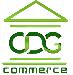 CDGcommerce标志，在新选项卡中链接到CDGcommerce主页。