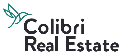 Colibri房地产标志，链接到Colibri房地产主页在新的选项卡。