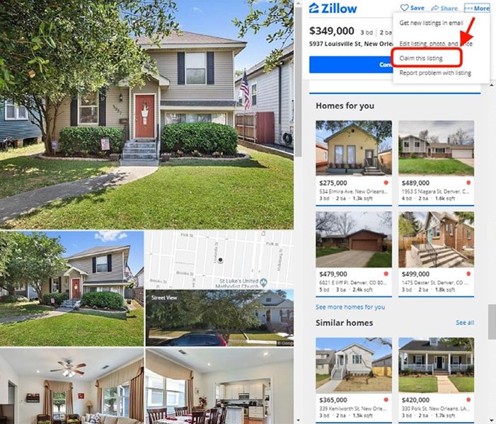 How to claim a listing on Zillow