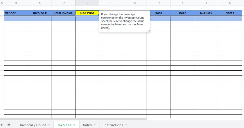 米aking corresponding changes to Invoice and Sales sheets as the Inventory Count sheet on the workbook.