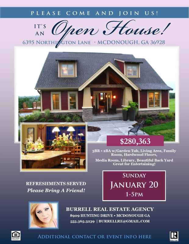 Open house ad example.