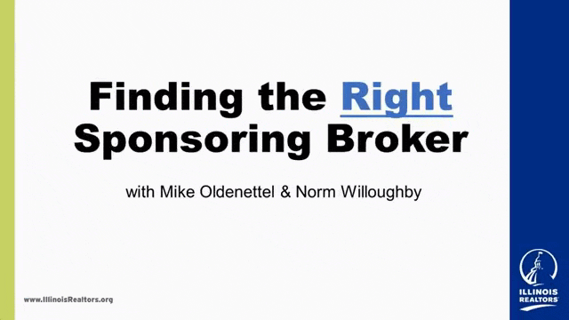 A GIF explaining how to find a sponsoring broker.
