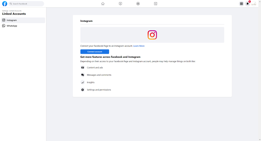 如何链接你的Facebook和Instagram账户。