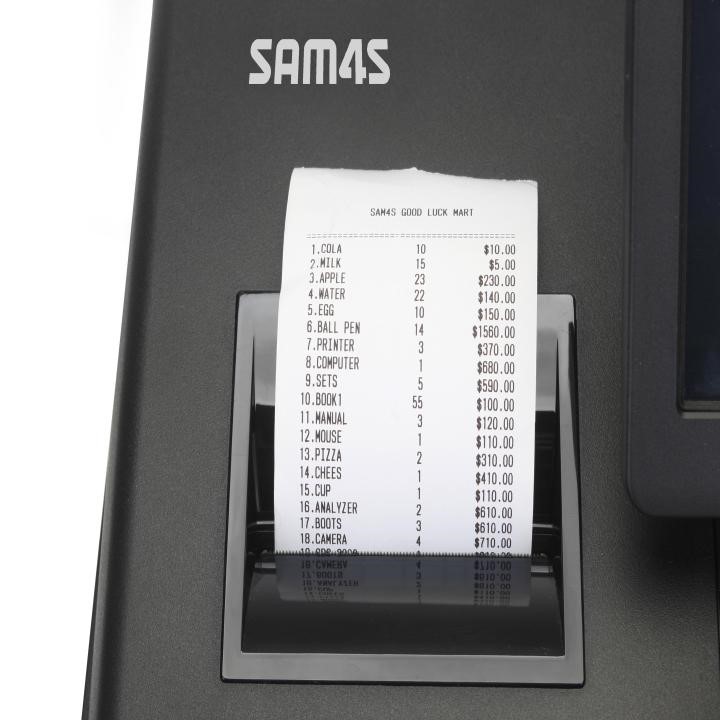 收据打印从SAM4s SAP-630内置打印机。