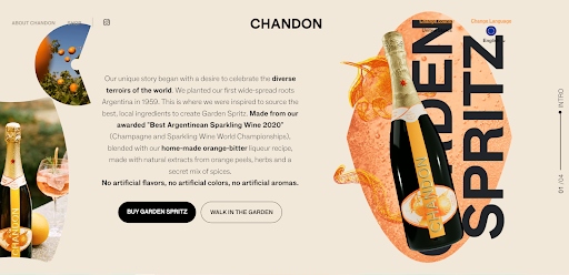 香桐酒庄网站与橙色配色方案