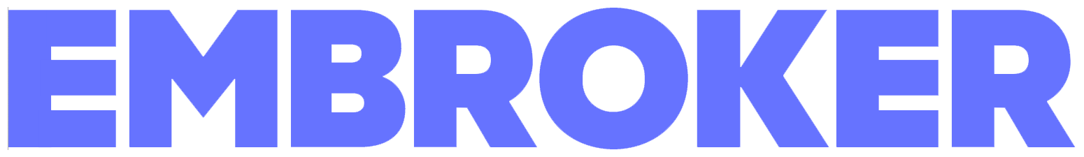 Embroker logo.