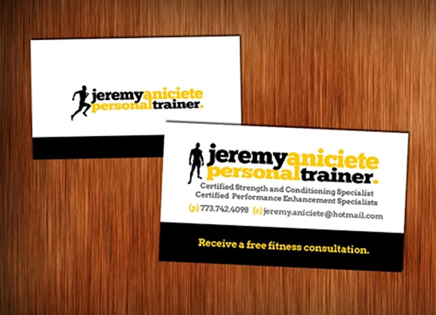 business card for a personal trainer made with InoPrint