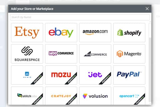 Store and marketplace integration options.