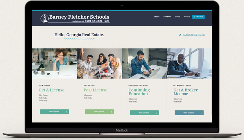 Barney Fletcher Schools courses interface