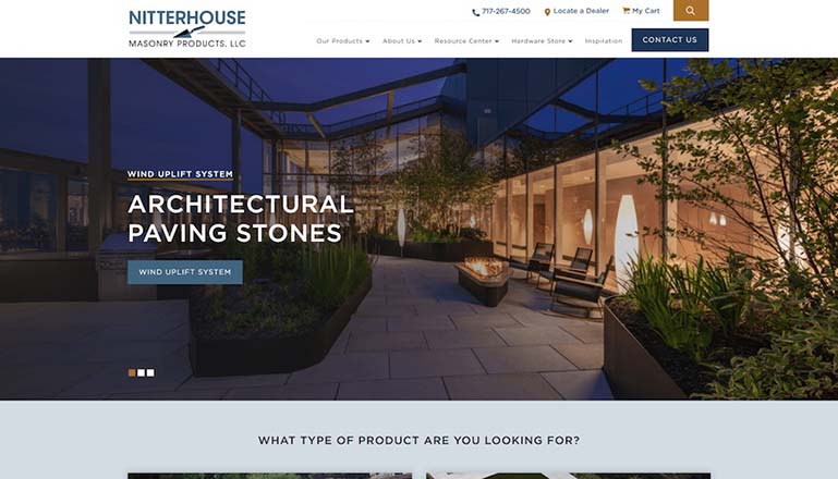 Website interface for a landscaping company designed by WebFX