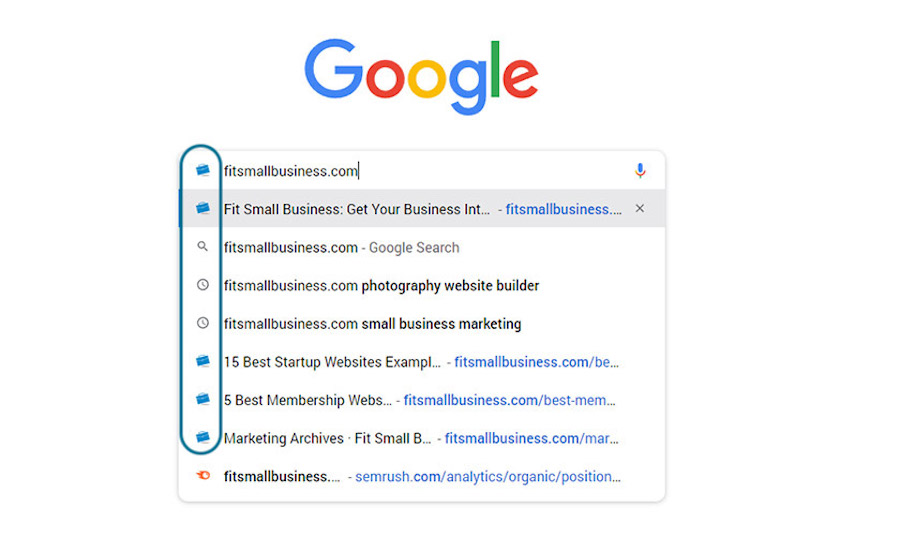 Fit Small Business' favicons on Google's autocomplete search results