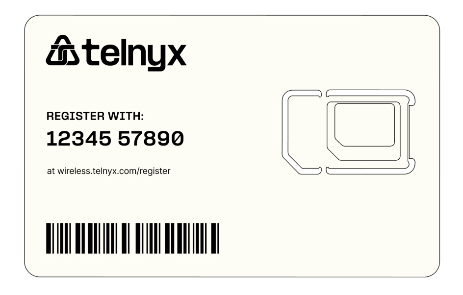 Telnyx IoT sim card.