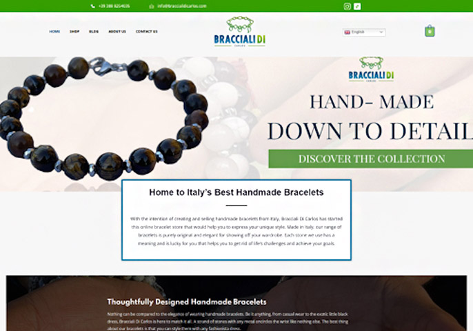 年代ample website for a jewelry brand designed by SEO Discovery.